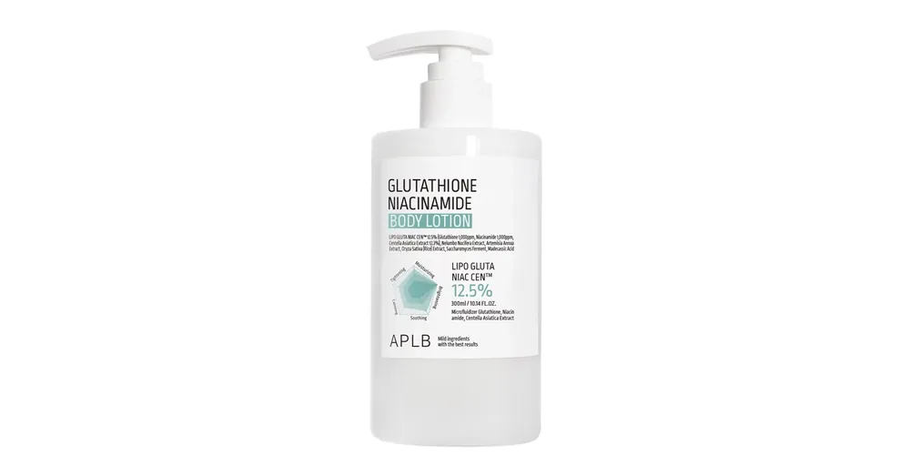 Alacsony ár APLB Glutathione Niacinamide Body Lotion - Világosító és Hidratáló Testápoló 300ml