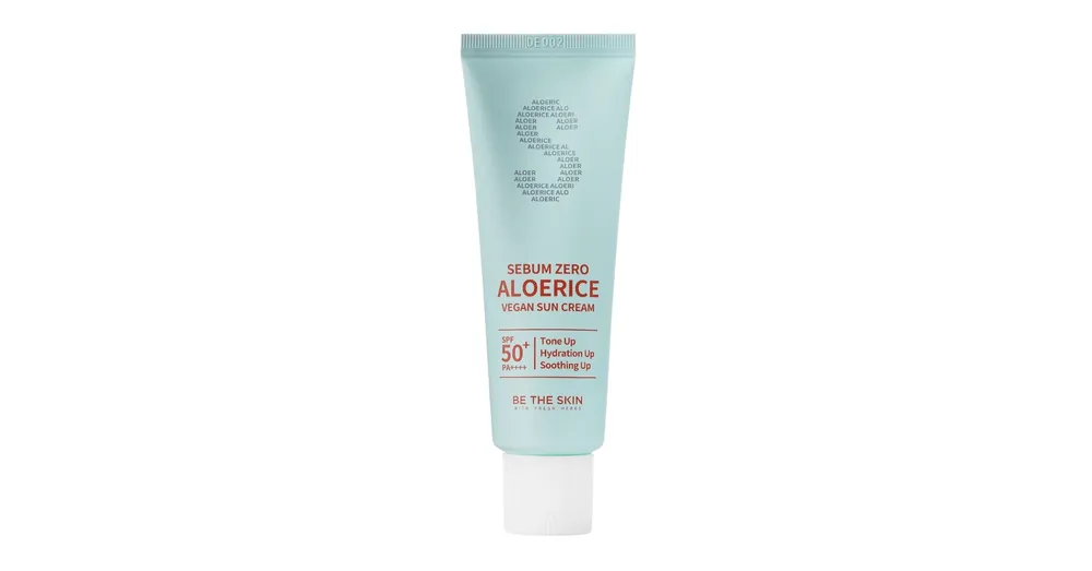 Olcsóbb Be The Skin Sebum Zero Aloerice Vegan Sun Cream SPF 50+ PA++++ - Nyugtató Napvédő Krém 50ml