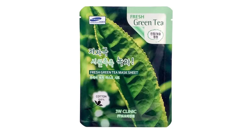 Olcsóbb 3W Clinic Fresh Green Tea Mask Sheet – Hidratáló Arcmaszk 23ml/1db