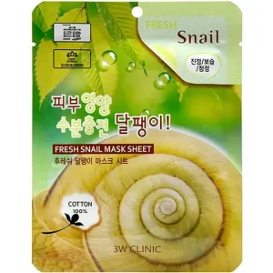 3W Clinic Fresh Snail Mucus Mask Sheet – Hidratáló Arcmaszk 23ml/1db Gyors szállítás