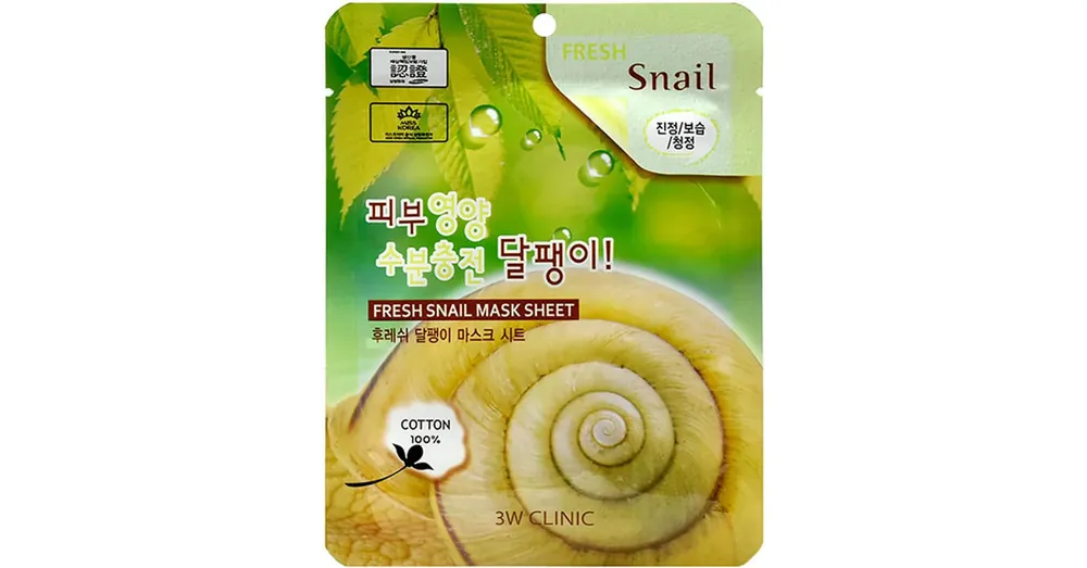 3W Clinic Fresh Snail Mucus Mask Sheet – Hidratáló Arcmaszk 23ml/1db Gyors szállítás