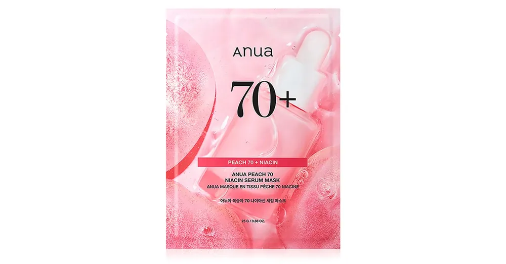 Anua Peach 70% Niacin Serum Mask - Tonizáló Szövetmaszk 1db/25ml Árengedmény