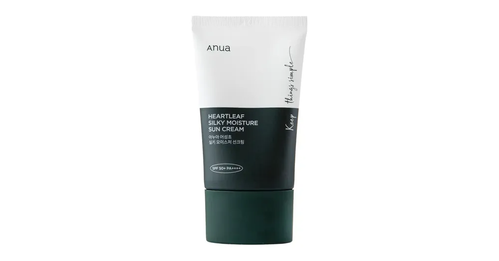 Anua Heartleaf Silky Moisture Sun Cream SPF50+ PA++++ - Nyugtató Fényvédő 50ml Gyors kiszállítás