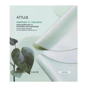 Anua Heartleaf 70 Soothing Collagen Mask - Nyugtató Kollagén Maszk 1db/38g Expressz kézbesítés