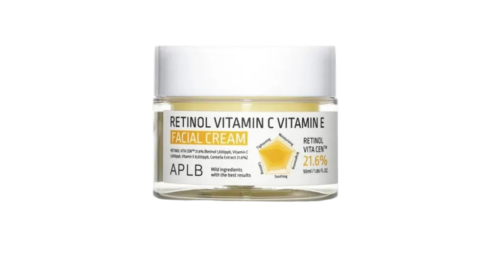 APLB Retinol Vitamin C Vitamin E Facial Cream – Hidratálókrém Retinollal, C- És E-vitaminnal 55ml Szezonális akció