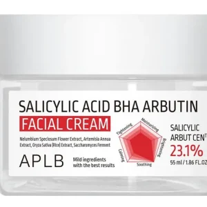 Vásárlói kedvenc APLB Salicylic Acid BHA Arbutin Facial Cream – Hidratáló Arckrém 55ml