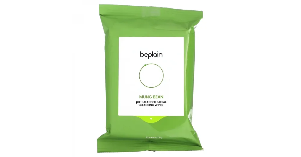 Outlet Beplain Mung Bean pH-Balanced Facial Cleansing Wipes - Arctisztító Kendő Ph-Egyensúlyozott 20db/120g
