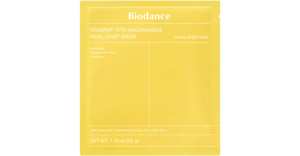 Biodance Radiant Vita Niacinamide Real Deep Mask - Hidrogél Maszk A Bőr Fényéért 1db/34g Utolsó esély