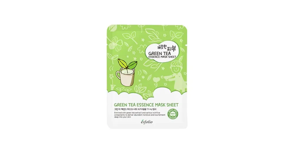 Esfolio Pure Skin Green Tea Essence Sheet Mask - Szövetmaszk Zöld Teával 25ml Biztonságos fizetés
