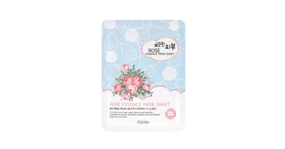Esfolio Pure Skin Essence Mask Sheet Rose - Szövetmaszk Rózsa Kivonattal 25ml Expressz szállítás