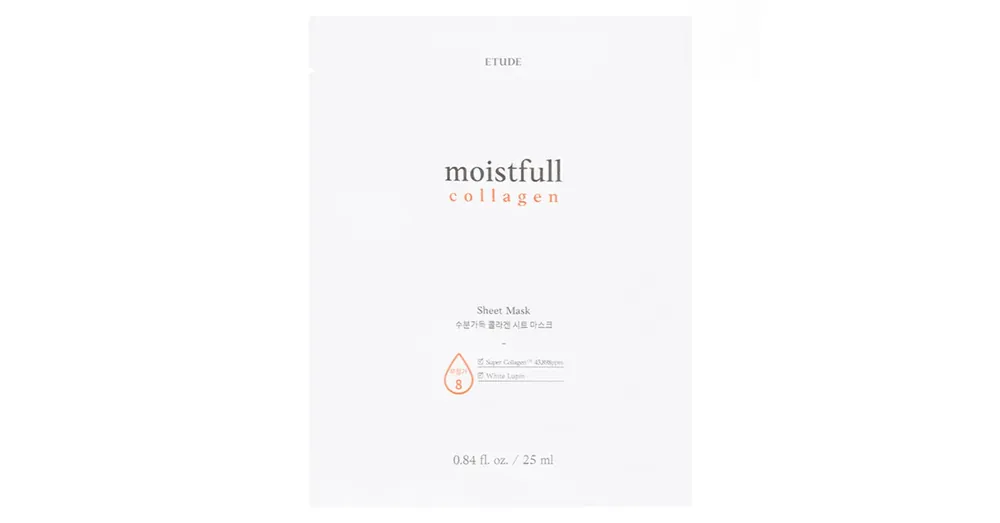 Etude Moistfull Collagen Sheet Mask - Hidratáló Fátyolmaszk Kollagénnel 1db/37ml Azonnali szállítás