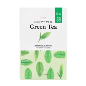 Etude 0.2 Therapy Air Mask Green Tea - Tisztító és Simító Maszk Zöld Tea Kivonattal 1db/20ml Újdonság
