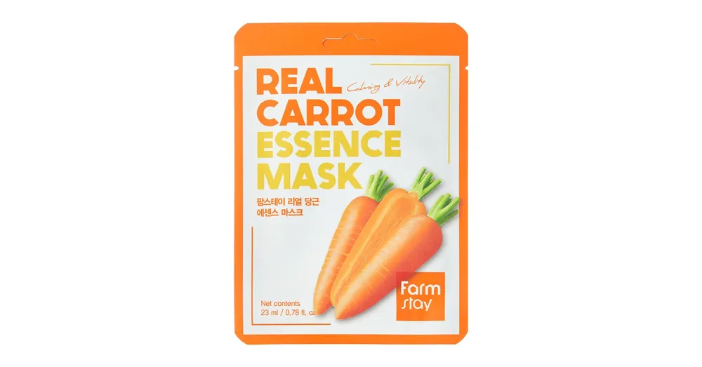 Farmstay Real Carrot Essence Mask - Ragyogtató Sárgarépa Maszk 1db/23ml Kedvezményes ár