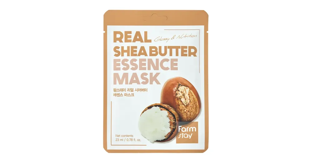 Farmstay Real Shea Butter Essence Mask - Kisimító Shea Butter Fátyolmaszk 1db/23ml Árcsökkenés