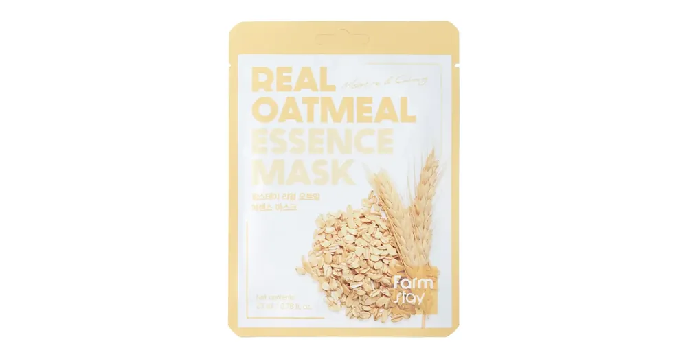 Akciós ár Farmstay Real Oatmeal Essence Mask - Nyugtató Szövetmaszk Zabkivonattal 1db/23ml