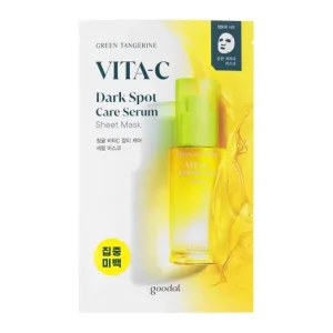 Kiárusítás Goodal Green Tangerine Vita-C Dark Spot Serum Sheet Mask - Világosító Szövetmaszk C-Vitaminnal 1db/28g