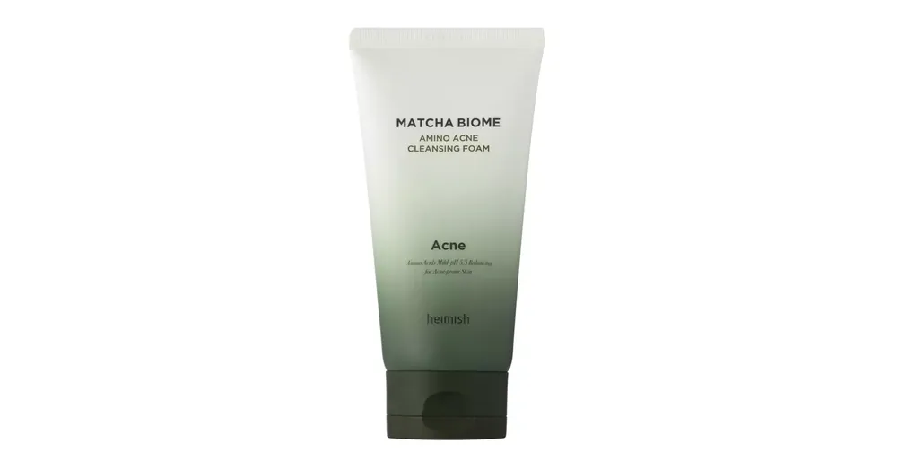 Heimish Matcha Biome Amino Acne Cleansing Foam - Gyulladáscsökkentő Arctisztító Hab Matchával 150g Vásárlói kedvenc