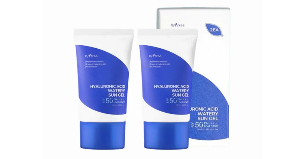Isntree Hyaluronic Acid Watery Sun Gel SPF 50+ PA++++ DUPLA PACK - Fényvédő Gél (2х50ml) Gyors kiszállítás