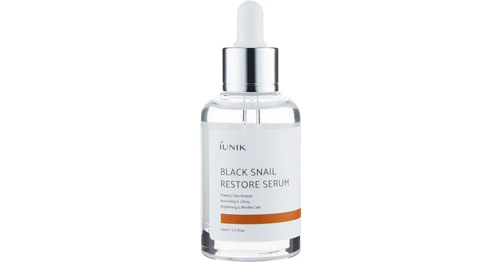 IUNIK Black Snail Restore Serum - Regeneráló Szérum Fekete Csiganyálkával 50ml Expressz kézbesítés