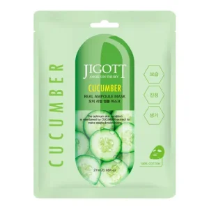 Jigott Cucumber Real Ampoule Mask - Maszk Uborka Kivonattal 27ml Expressz szállítás