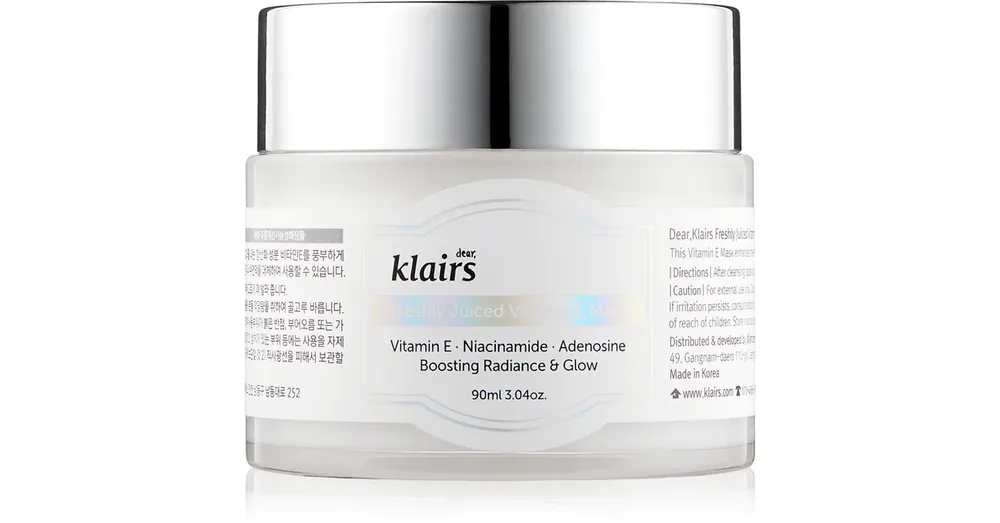 Expressz szállítás Klairs Freshly Juiced Vitamin E Mask - Hidratáló Arcmaszk E-Vitaminnal 90ml