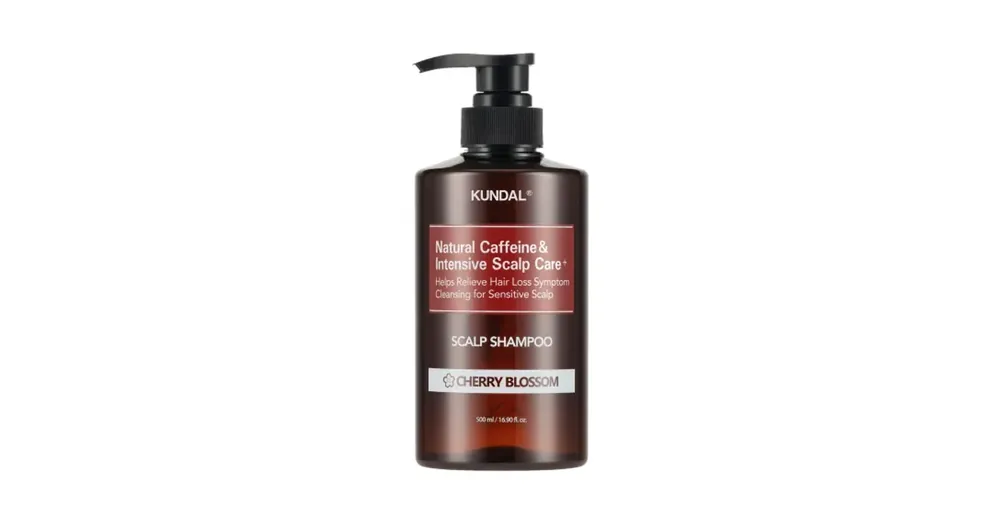 Kundal Natural Caffeine & Intensive Scalp Care Shampoo – Cherry Blossom – Hajhullás Elleni Sampon 500ml Expressz kézbesítés
