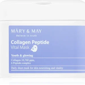 Mary&May Collagen Peptide Vital Mask - Szövetmaszkok kollagénnel és peptidekkel 30db Újdonság