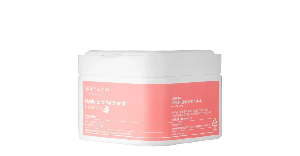 Outlet Mary&May Hyaluronic Panthenol Hydra Mask - Hidratáló Arcmaszk Szett 30db