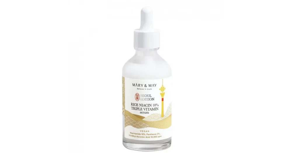 Rendeld meg most Mary&May Rice niacin 10% Triple Vitamin Serum - Niacinamid Szérum az Egyenletes Bőrtónusért 80ml