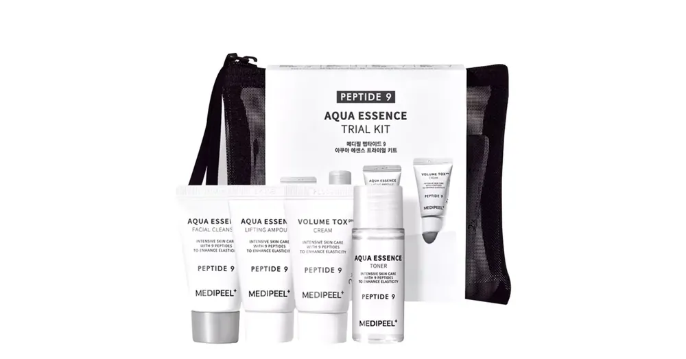 Újdonság Medi-Peel Peptide 9 Aqua Essence Trial Kit – Miniatűr Arcápoló Szett Peptid Komplexszel