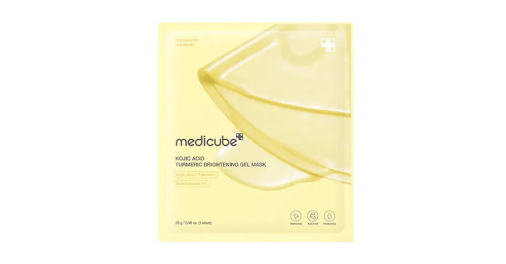 Azonnali szállítás Medicube Kojic Acid Turmeric Brightening Gel Mask - Arctisztító Maszk 28g/1db