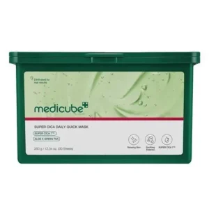 Biztonságos vásárlás Medicube Super Cica Daily Quick Mask – Nyugtató Centella Maszk Szett Aloeval és Zöld Teával 30db/350g