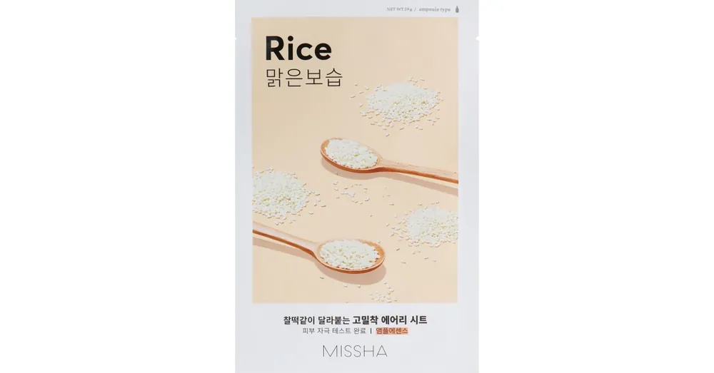 Missha Airy Fit Sheet Mask - Rice – Simító Textilmaszk Rizskivonattal 19g Olcsóbb