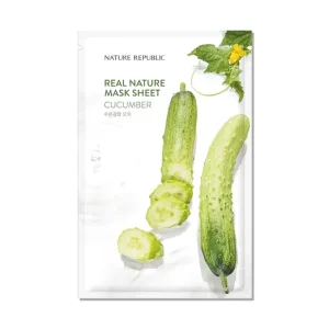 Nature Republic Real Nature Mask Sheet Cucumber – Szövetmaszk Uborka Kivonattal 1db/23ml Ne maradj le