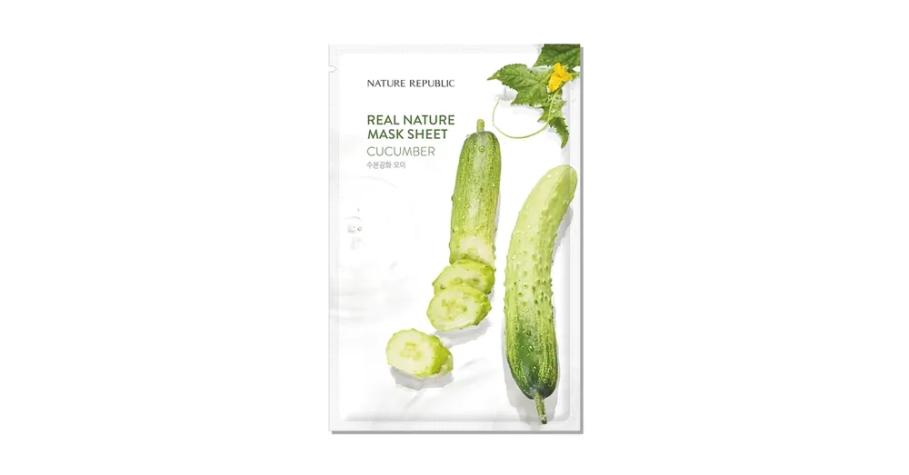 Nature Republic Real Nature Mask Sheet Cucumber – Szövetmaszk Uborka Kivonattal 1db/23ml Ne maradj le