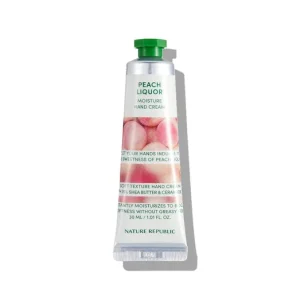 Árengedmény Nature Republic Hand and Nature Peach Liquor Moisture Hand Cream - Hidratáló Kézkrém 30ml
