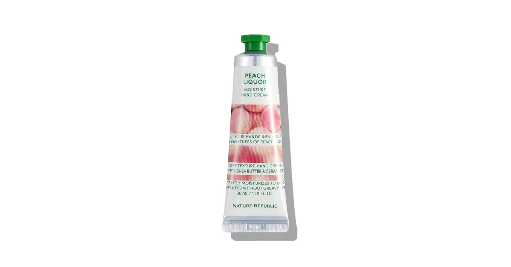 Árengedmény Nature Republic Hand and Nature Peach Liquor Moisture Hand Cream - Hidratáló Kézkrém 30ml