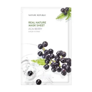 Szuper ajánlat Nature Republic Real Nature Acai Berry Sheet Mask - Hidratáló Arcmaszk 1db/23ml
