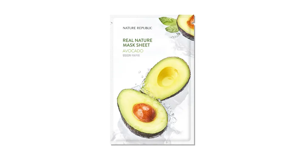 Nature Republic Real Nature Avocado Sheet Mask - Hidratáló Arcmaszk 1db/23ml Kedvezmény