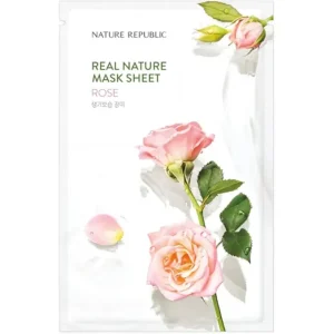 Árengedmény Nature Republic Real Nature Rose Sheet Mask - Antiaging Arcmaszk 1db/23ml