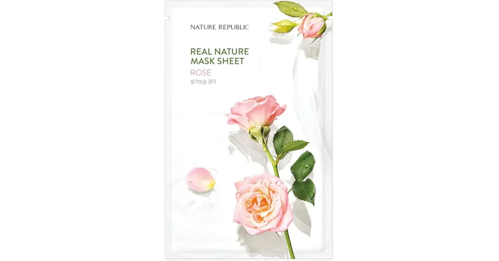 Árengedmény Nature Republic Real Nature Rose Sheet Mask - Antiaging Arcmaszk 1db/23ml