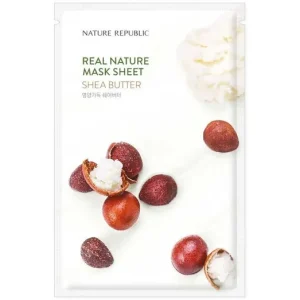 Nature Republic Real Nature Shea Butter Sheet Mask - Antiaging Arcmaszk 1db/23ml Ne maradj le