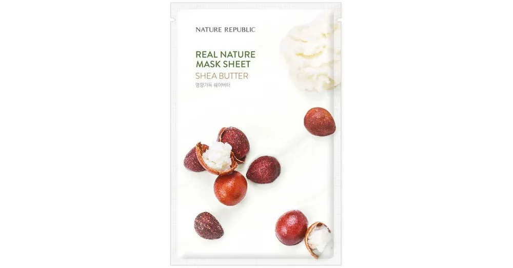 Nature Republic Real Nature Shea Butter Sheet Mask - Antiaging Arcmaszk 1db/23ml Ne maradj le