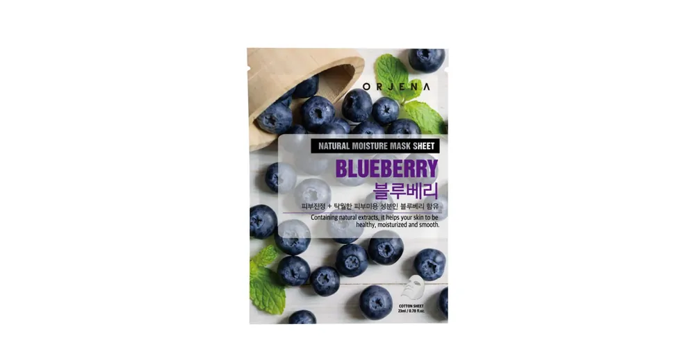 Orjena Natural Moisture Blueberry Mask Sheet - Szövetmaszk Áfonya Kivonattal 1db/23ml Akció
