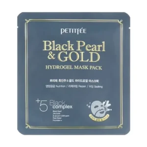 Szezonális akció Petitfee Black Pearl & Gold Hydrogel Mask Pack - Hidrogél Arcmaszk 1db/32ml