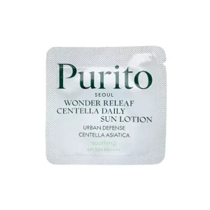 Purito Seoul Wonder Releaf Centella Daily Sun Lotion SPF 50+ PA++++ (sample) – Ultrakönnyű Fényvédő Krém 1g (sample) Kiárusítás