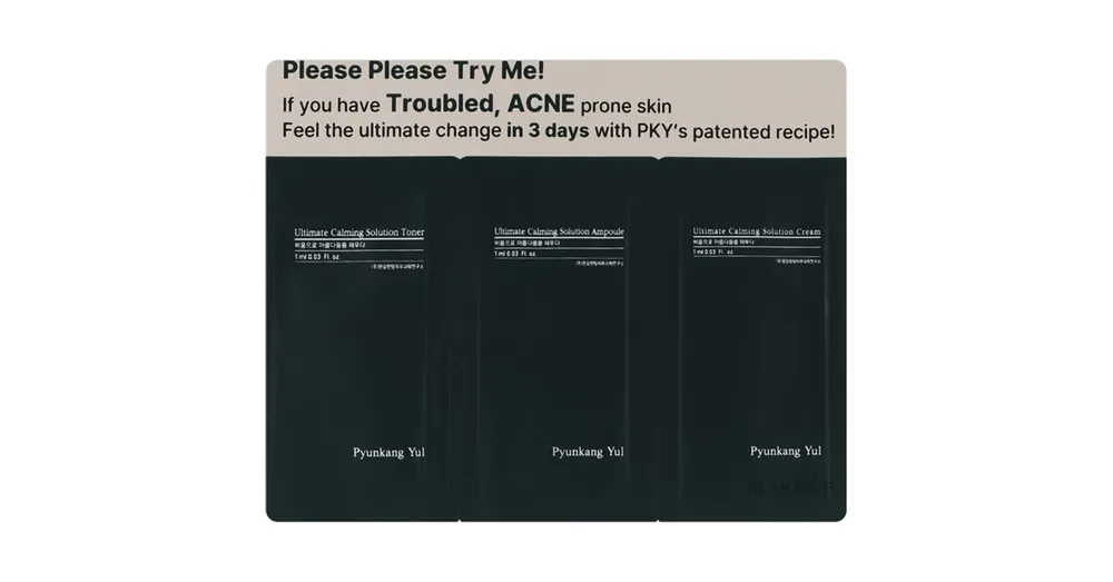 Olcsó Pyunkang Yul Ultimate Calming Sample Pouch (sample) – Termékminta szett 3db x 1ml (sample)
