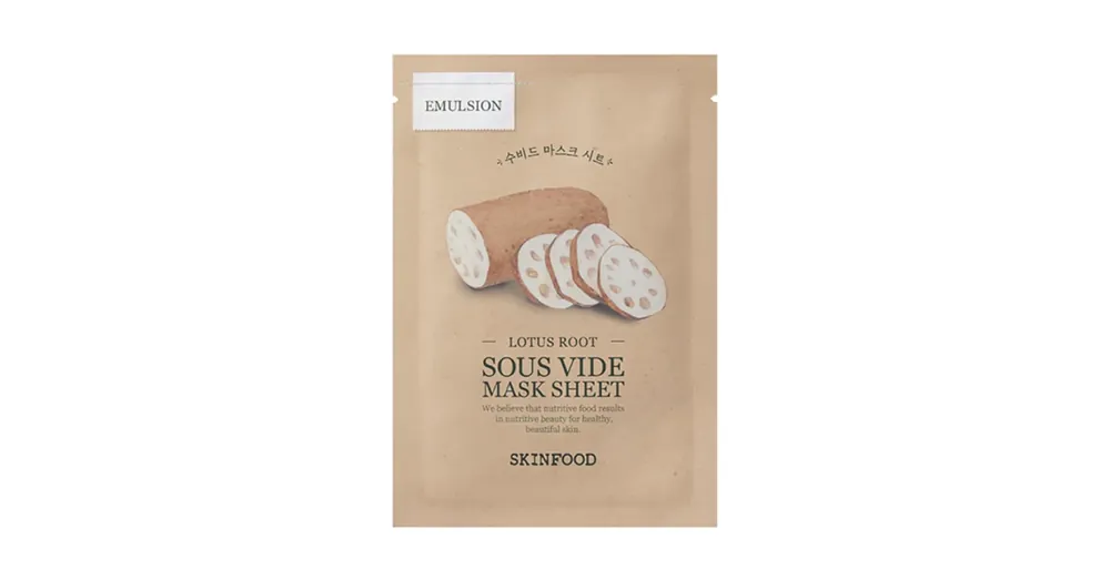 SKINFOOD Sous Vide Mask Sheet Lotus Root - Szövetmaszk 1db/20ml Prémium