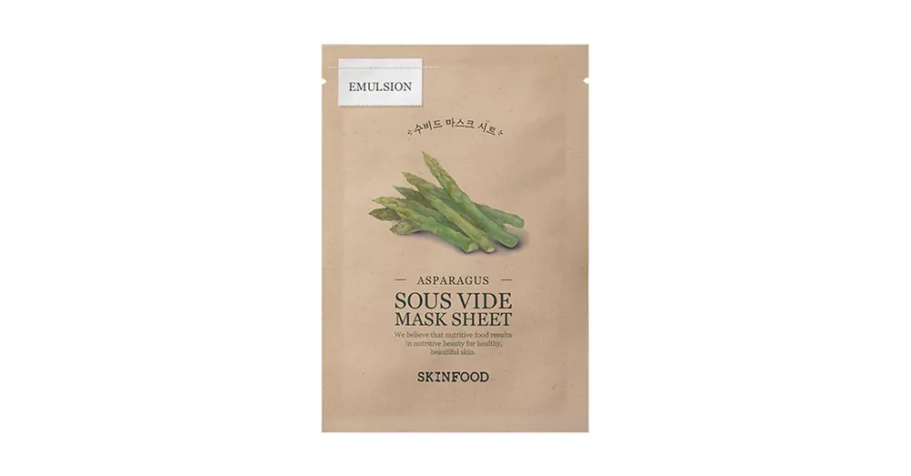 SKINFOOD Sous Vide Mask Sheet Asparagus - Arcmaszk Spárgával 1db/20g Legjobb ár