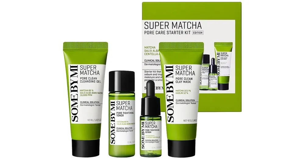 Prémium Some By Mi Super Matcha Pore Care Starter Kit - Pórusszűkítő Kozmetikai Készlet